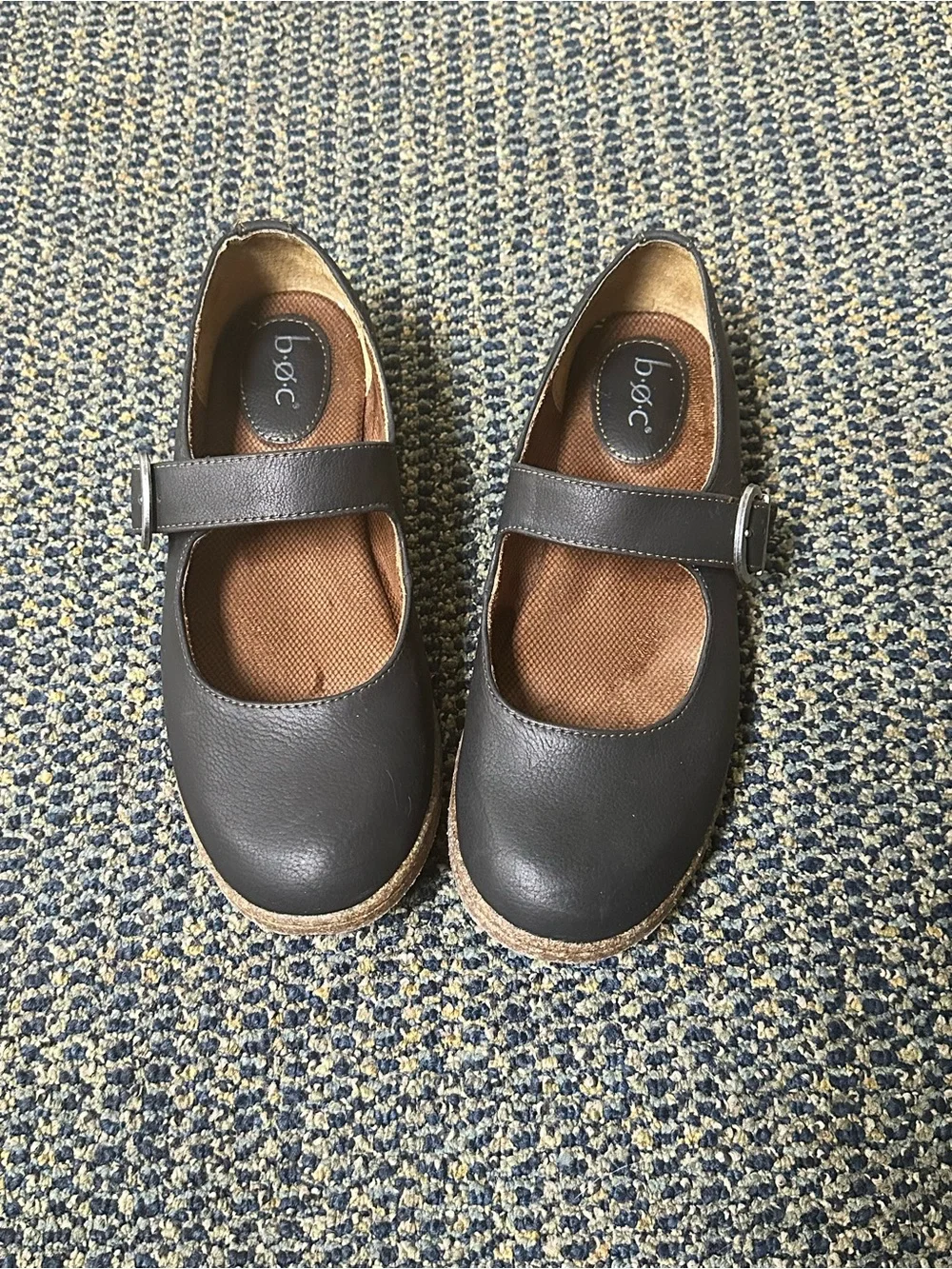 b.o.c. Dark Brown Mary Jane Strap Shoes size 8